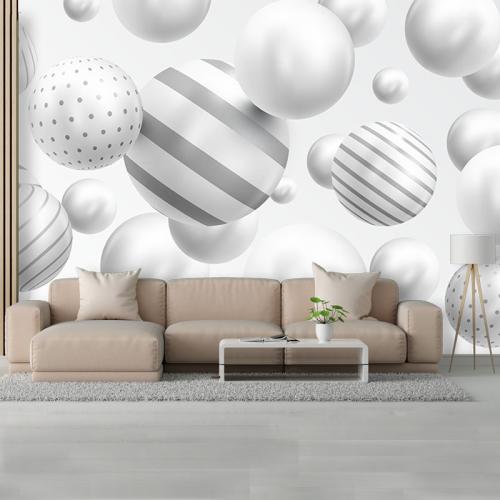 Ταπετσαρία χώρου White Spheres 120x180 Ύφασμα
