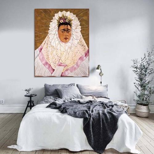 Πίνακας σε καμβά Frida Kahlo - Diego on my mind 30x38 Τελαρωμένος καμβάς σε ξύλο με πάχος 2cm