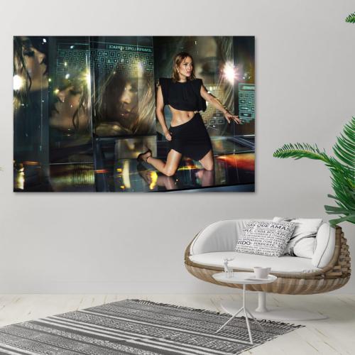 Πίνακας σε καμβά Jennifer Lopez 185x120 Τελαρωμένος καμβάς σε ξύλο με πάχος 2cm