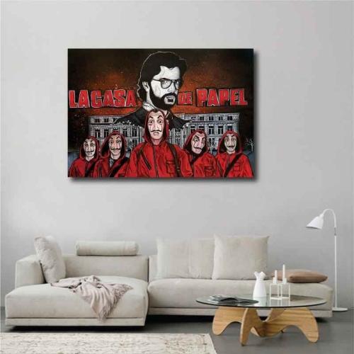 Πίνακας σε καμβά La Casa De Papel Poster 70x50 Τελαρωμένος καμβάς σε ξύλο με πάχος 2cm