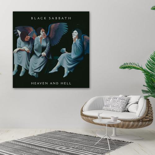 Πίνακας σε καμβά Black Sabbath Heaven And Hell 60x60 Τελαρωμένος καμβάς σε ξύλο με πάχος 2cm