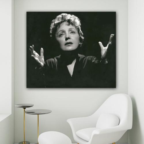 Πίνακας σε καμβά Edith Piaf 2 117x100 Τελαρωμένος καμβάς σε ξύλο με πάχος 2cm