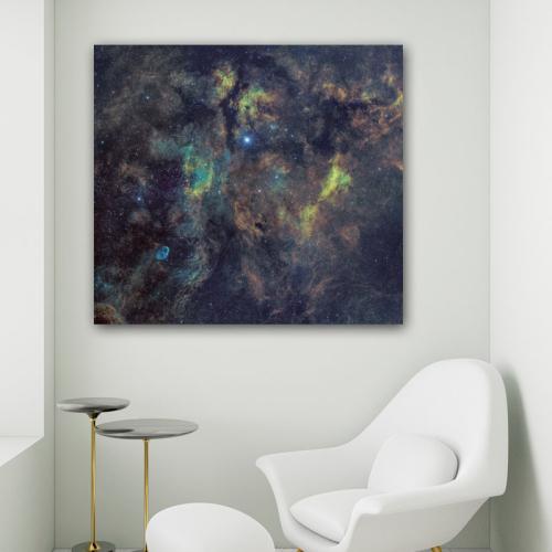 Πίνακας σε καμβά Γαλαξίας 17 133x120 Τελαρωμένος καμβάς σε ξύλο με πάχος 2cm