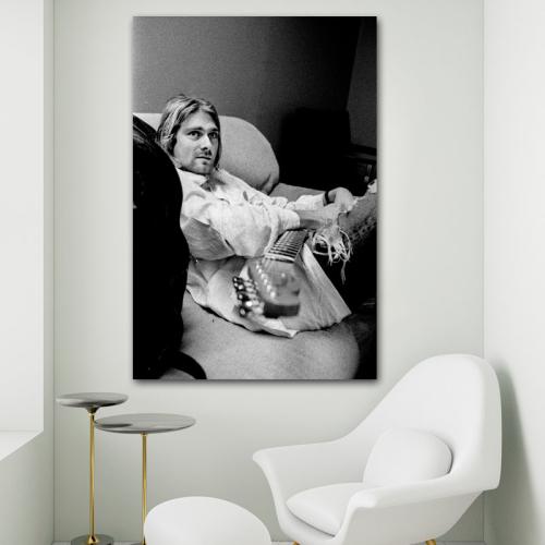 Πίνακας σε καμβά Kurt Cobain 2 70x104 Τελαρωμένος καμβάς σε ξύλο με πάχος 2cm
