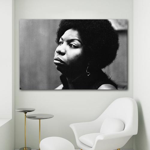 Πίνακας σε καμβά Nina Simone 138x90 Τελαρωμένος καμβάς σε ξύλο με πάχος 2cm