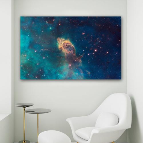 Πίνακας σε καμβά Πολύχρωμος Γαλαξίας 2 96x60 Τελαρωμένος καμβάς σε ξύλο με πάχος 2cm