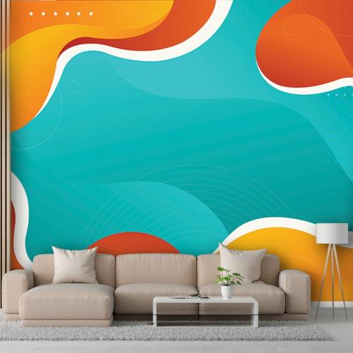 Ταπετσαρία τοίχου Abstract liquid abstract 210x140 Ύφασμα