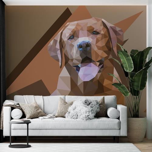 Ταπετσαρία τοίχου Abstract Σκύλος 231x130 Ύφασμα