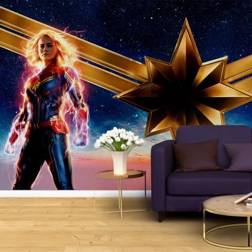 Ταπετσαρία τοίχου Captain Marvel 249x140 Ύφασμα