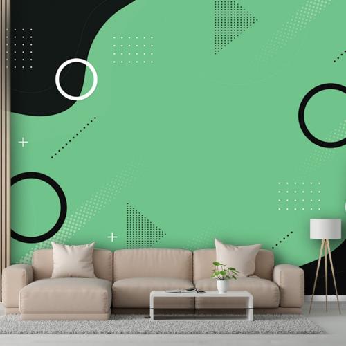 Ταπετσαρία τοίχου Modern background with abstract shapes 330x220 Ύφασμα