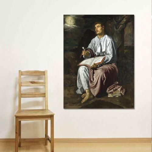 Πίνακας σε καμβά Diego Velázquez - John the Evangelist from Patmos 70x93 Τελαρωμένος καμβάς σε ξύλο με πάχος 2cm