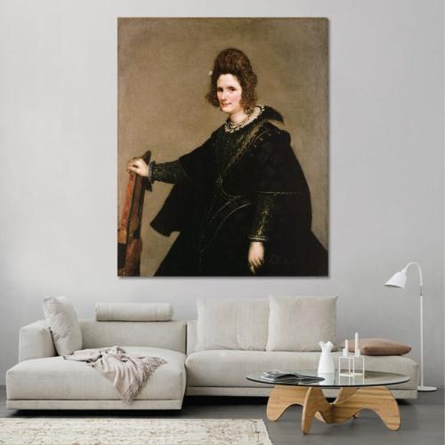 Πίνακας σε καμβά Diego Velázquez - Portrait of a Lady 120x146 Τελαρωμένος καμβάς σε ξύλο με πάχος 2cm