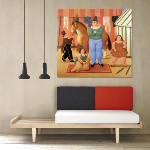 Πίνακας σε καμβά Fernando Botero - Circus 66x60 Τελαρωμένος καμβάς σε ξύλο με πάχος 2cm