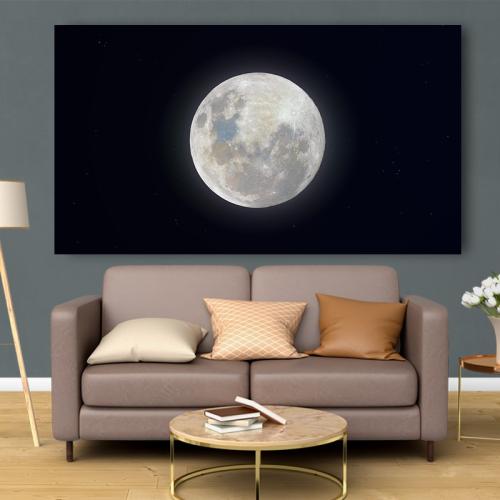 Πίνακας σε καμβά Moon 1 142x80 Τελαρωμένος καμβάς σε ξύλο με πάχος 2cm