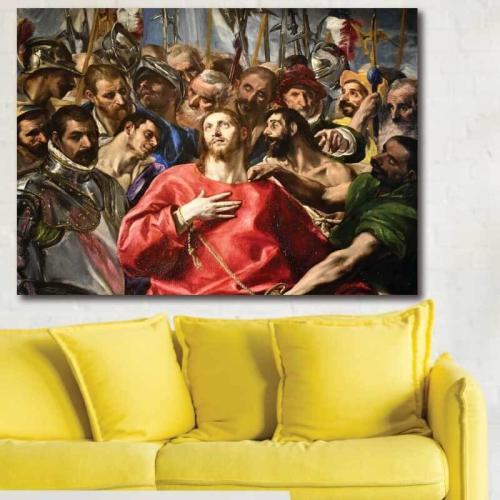 Πίνακας σε καμβά The discrobing of Christ-El Greco 42x30 Τελαρωμένος καμβάς σε ξύλο με πάχος 2cm