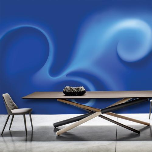 Ταπετσαρία τοίχου Blue Abstract 135x100 Ύφασμα