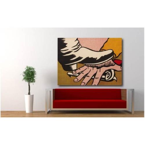 Πίνακας σε καμβά Roy lichtenstein foot and hand 50x75 Τελαρωμένος καμβάς σε ξύλο με πάχος 2cm