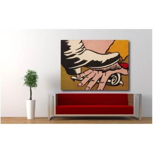 Πίνακας σε καμβά Roy lichtenstein foot and hand 90x135 Τελαρωμένος καμβάς σε ξύλο με πάχος 2cm