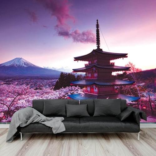 Ταπετσαρία τοίχου με Όρος Φούτζι Ιαπωνία 100x60 Ύφασμα