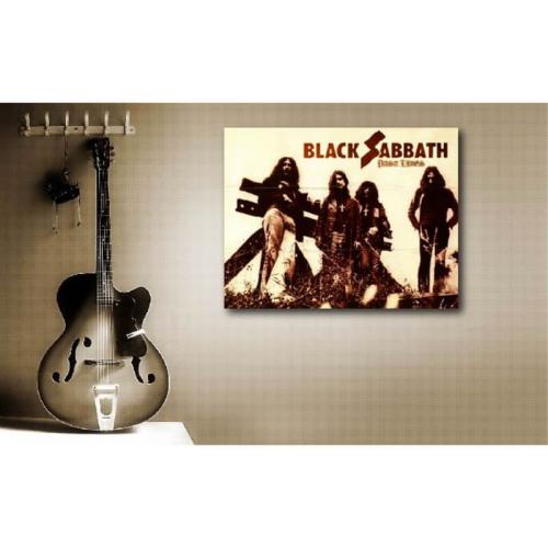 Πίνακας σε καμβά με τους Black Sabbath 100x150 Τελαρωμένος καμβάς σε ξύλο με πάχος 2cm