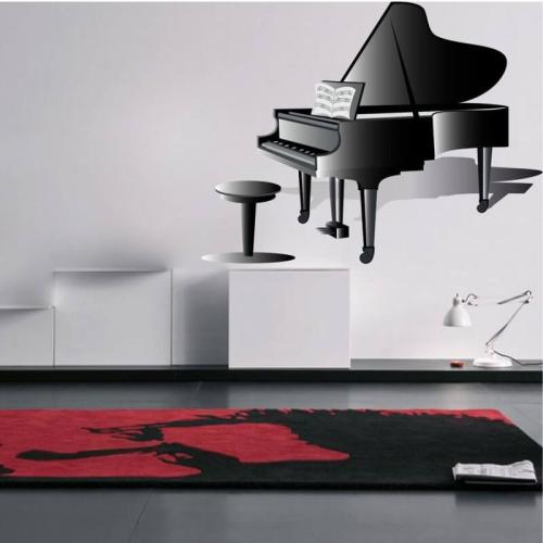 Αυτοκόλλητα τοίχου Πιάνο με παρτιτούρα 30x30 Αυτοκόλλητα τοίχου