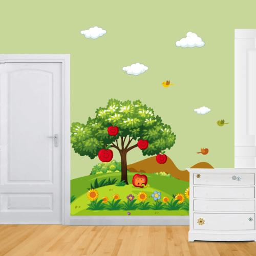 Αυτοκόλλητα Τοίχου Φύση Με Μήλα 60x36 Αυτοκόλλητα τοίχου