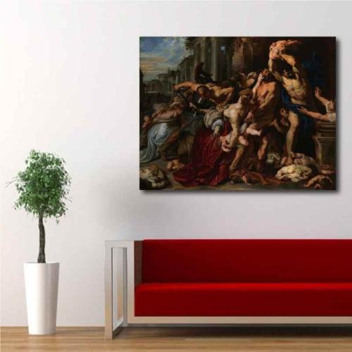 Πίνακας σε καμβά Peter Paul Rubens - Massacre of the Innocents 154x120 Τελαρωμένος καμβάς σε ξύλο με πάχος 2cm