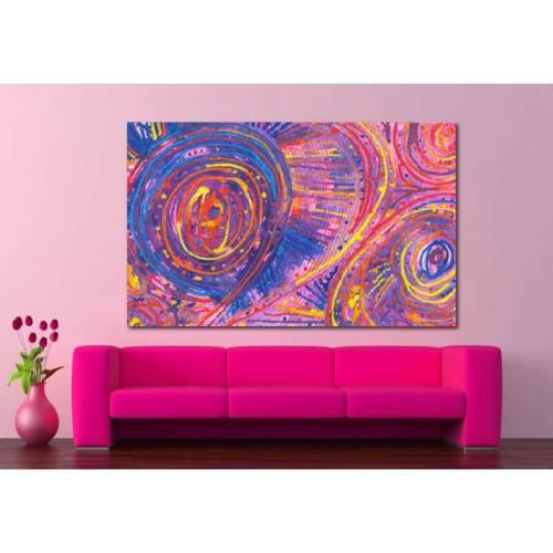 Πίνακας σε καμβά pink abstract 80x120 Τελαρωμένος καμβάς σε ξύλο με πάχος 2cm