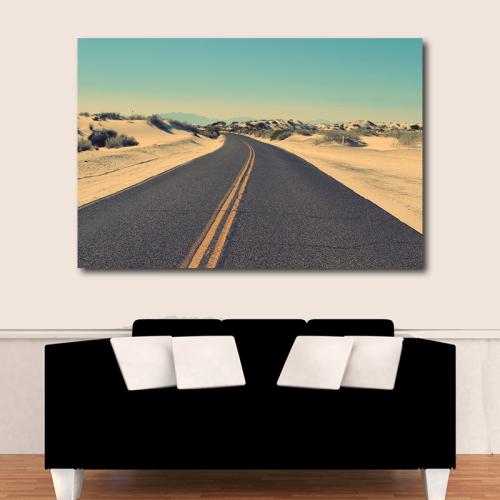 Πίνακας σε καμβά δρόμος έρημος 90x135 Τελαρωμένος καμβάς σε ξύλο με πάχος 2cm