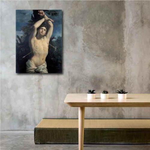 Πίνακας σε καμβά Guido Reni - Saint Sebastian 100x138 Τελαρωμένος καμβάς σε ξύλο με πάχος 2cm
