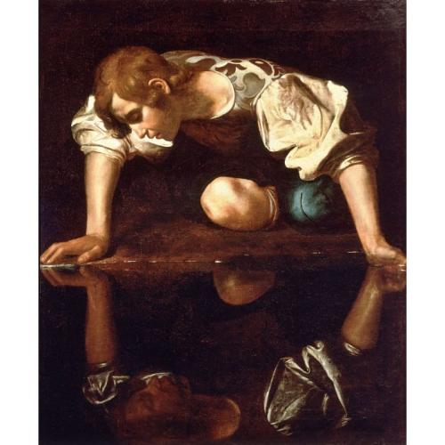 Πίνακας σε καμβά με CARAVAGGIO NARCISSUS 30x36 Τελαρωμένος καμβάς σε ξύλο με πάχος 2cm