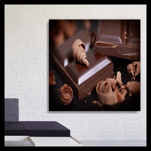 Πίνακας σε καμβά με σοκολάτα 40x40 Τελαρωμένος καμβάς σε ξύλο με πάχος 2cm