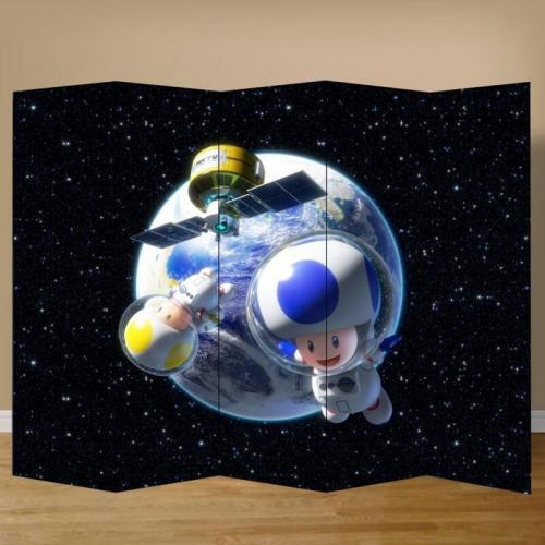 Παραβάν με παιδιά αστροναύτες 280x200 Ύφασμα Μία όψη