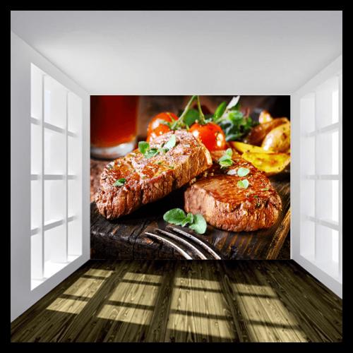 ταπετσαρία τοίχου με κρέας 180x100 Ύφασμα