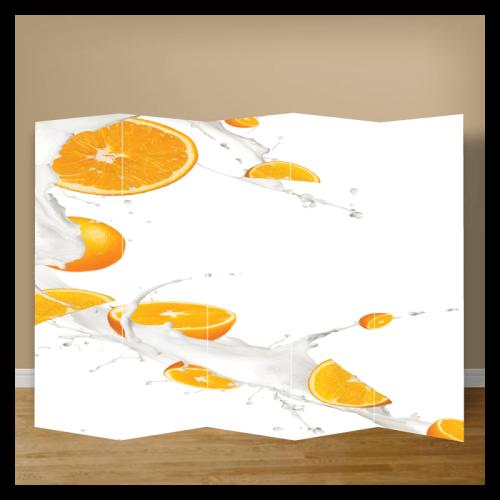 Παραβάν με πορτοκάλια 80x160 Μουσαμά Δύο όψεις