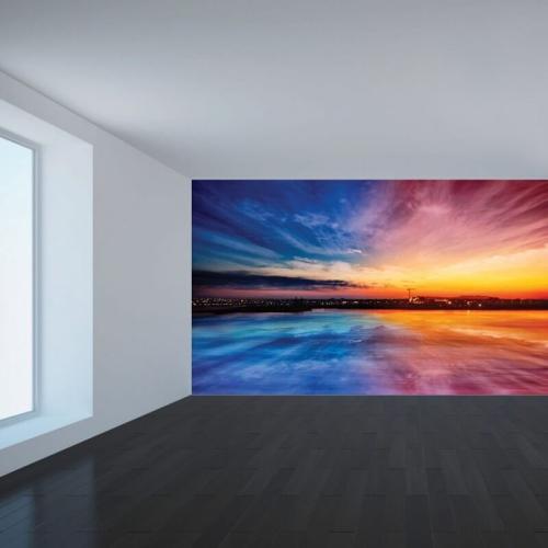 Ταπετσαρία τοίχου Πολύχρωμο ηλιοβασίλεμα 200x110 Ύφασμα