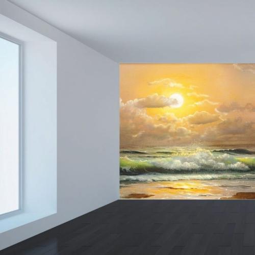 Ταπετσαρία τοίχου Ζωγραφιστή παραλία 160x90 Ύφασμα