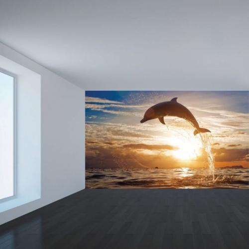 Υφασμάτινη ταπετσαρία με δελφίνι 180x100 Ύφασμα