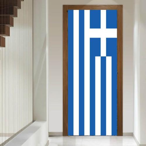 Aυτοκόλλητα πόρτας Ελληνική σημαία 80x200 Αυτοκόλλητα πόρτας