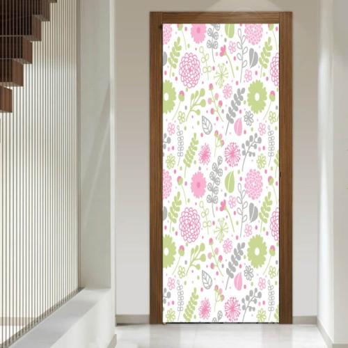 Aυτοκόλλητα πόρτας Floral 100x220 Αυτοκόλλητα πόρτας