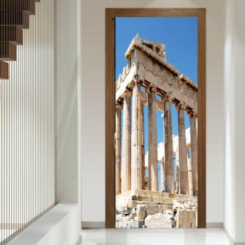 Αυτοκόλλητα πόρτας κίονες της Ακρόπολης 70x180 Αυτοκόλλητα πόρτας