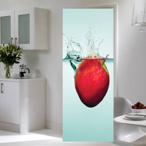 Aυτοκόλλητα πόρτας Μήλο στο νερό 100x220 Αυτοκόλλητα πόρτας