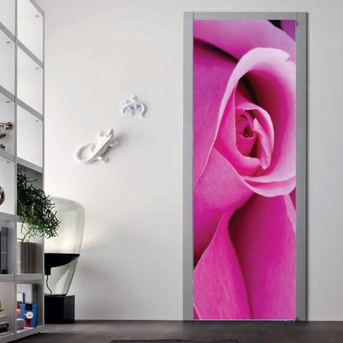 Αυτοκόλλητα πόρτας Ροζ Τριαντάφυλλο 90x200 Αυτοκόλλητα πόρτας