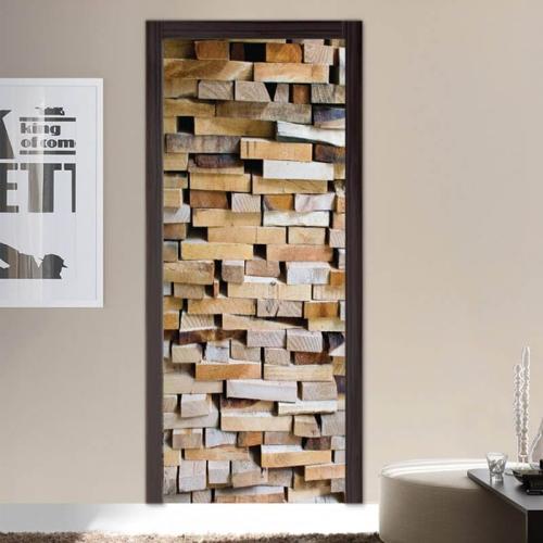 Aυτοκόλλητα Πόρτας Sticked Wood 100x220 Αυτοκόλλητα πόρτας