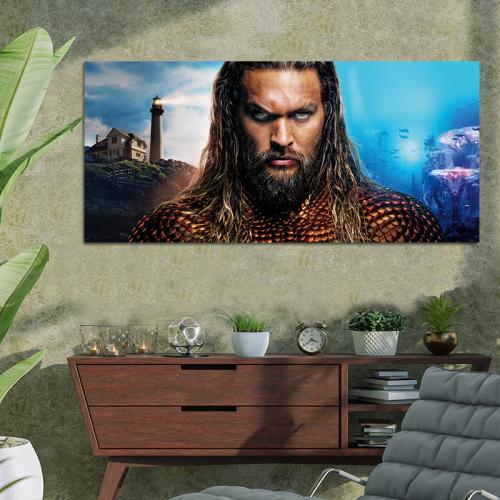 Πίνακας με Aquaman movie 1 65x30 Τελαρωμένος καμβάς σε ξύλο με πάχος 2cm