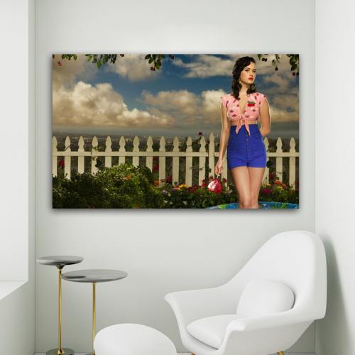 Πίνακας σε καμβά Katy Perry 4 128x80 Τελαρωμένος καμβάς σε ξύλο με πάχος 2cm