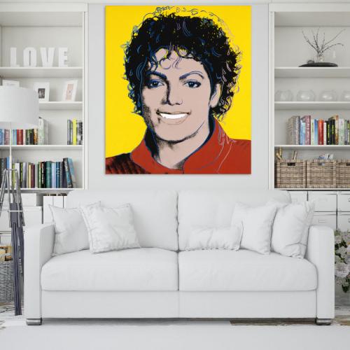 Πίνακας σε καμβά Michael Jackson by Andy Warhol 90x104 Τελαρωμένος καμβάς σε ξύλο με πάχος 2cm