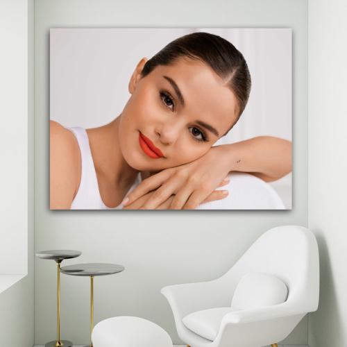 Πίνακας σε καμβά Selena Gomez 6 133x100 Τελαρωμένος καμβάς σε ξύλο με πάχος 2cm