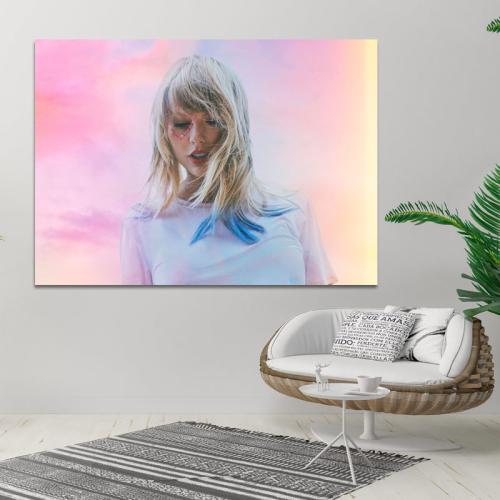 Πίνακας σε καμβά Taylor Swift Lover 167x120 Τελαρωμένος καμβάς σε ξύλο με πάχος 2cm