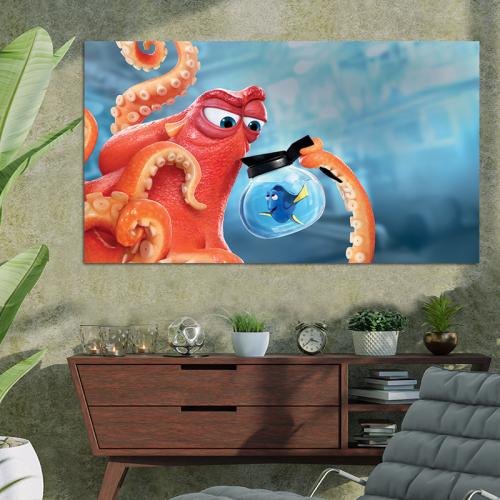 Πίνακας με Finding Dory movie 159x90 Τελαρωμένος καμβάς σε ξύλο με πάχος 2cm